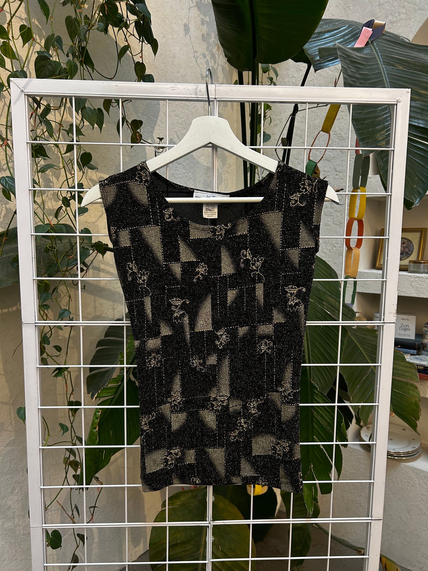 Brochure Black and Gold Boat Neck 90s Tank