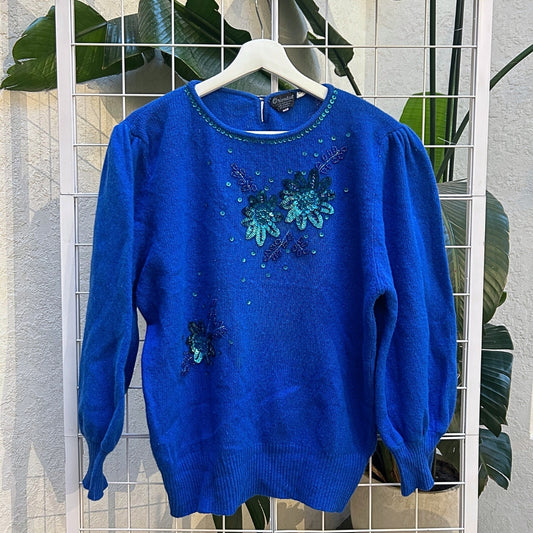 Oriental Blue Wool Sweater