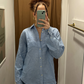 GAP Blue Linen Blend Button Up