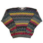 Pronto Uomo Grey Colourful Knitted Sweater