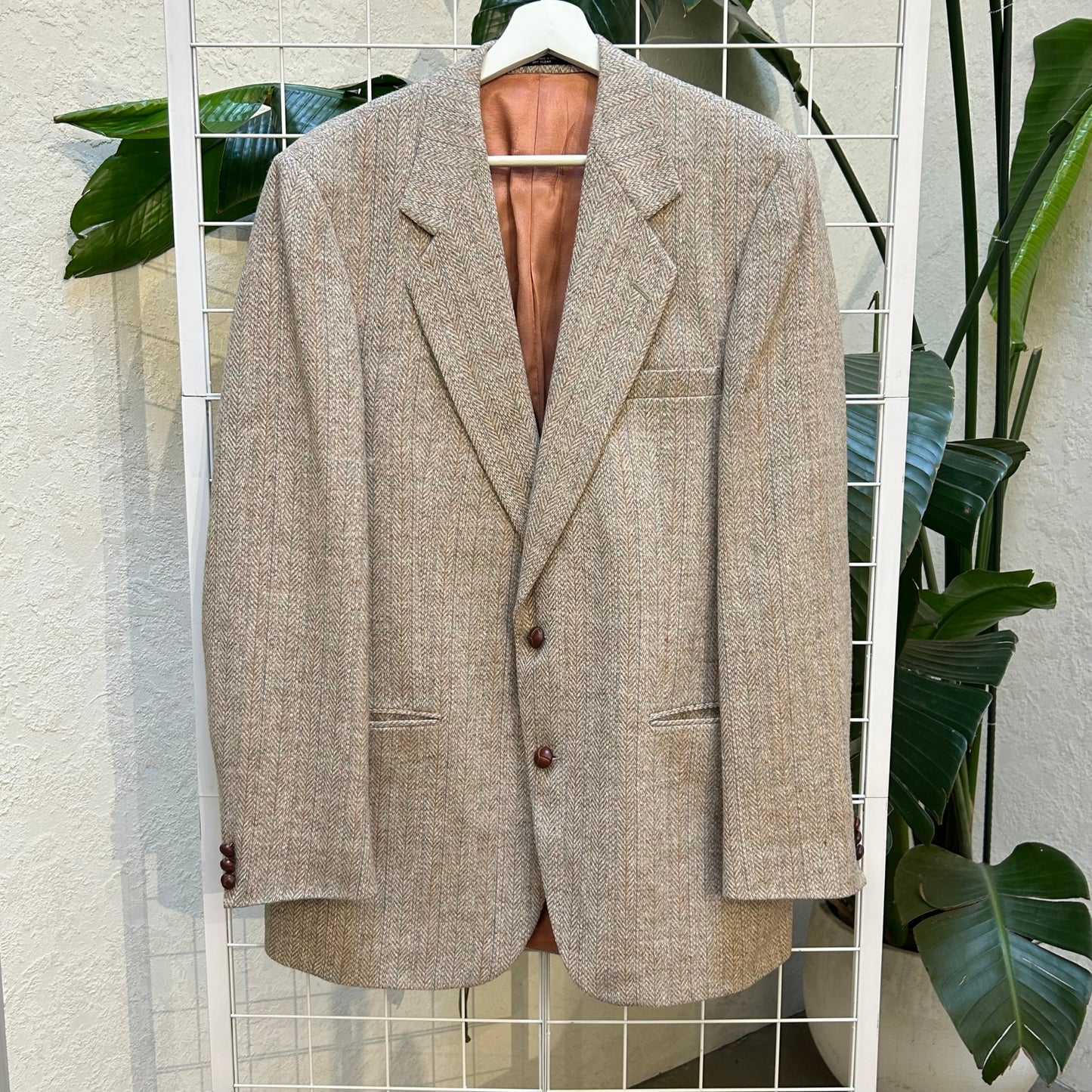 Boulevard Club Beige-Grey Linen-ish Blazer