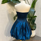 Daisy Teal Taffeta Bubble Skirt Dress