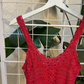 Le Chateau Pink Crochet Tank