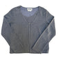 A. Byer Blue Grey Metallic 90s Top