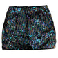 12th Tribe Black Iridescent Sequins Mini Skirt