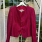 Armani Magenta Textured Cropped Blazer