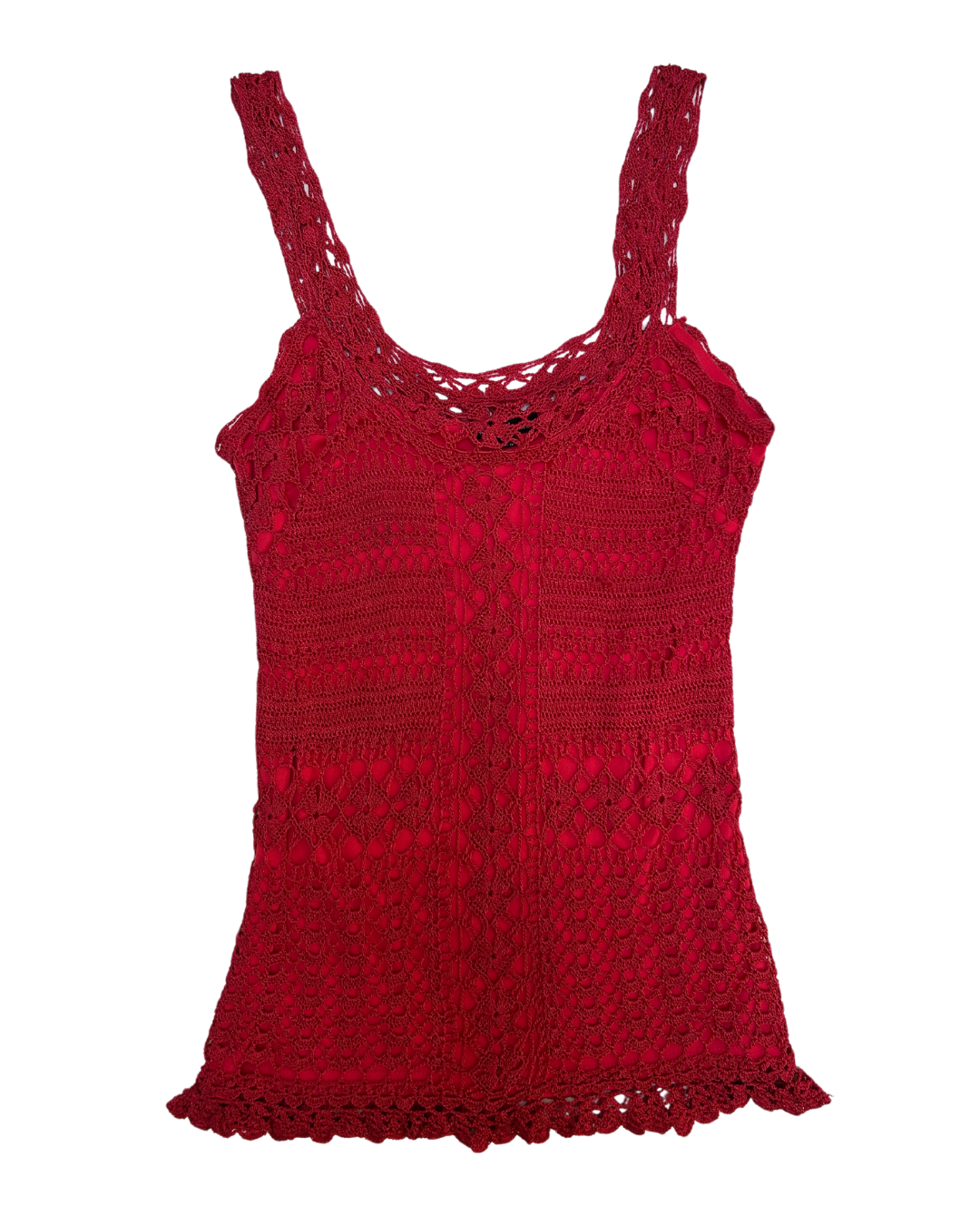 Le Chateau Pink Crochet Tank