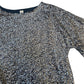 GAP Grey Blue Sequins Short Sleeve Top