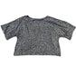 GAP Grey Blue Sequins Short Sleeve Top