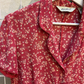 Eddie Bauer Pink Floral Printed Button Up Dress