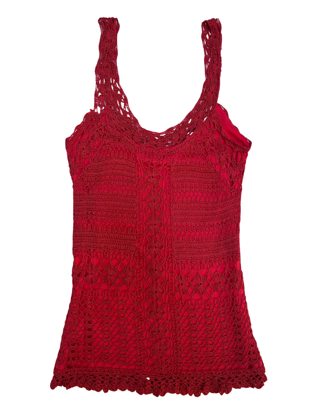 Le Chateau Pink Crochet Tank