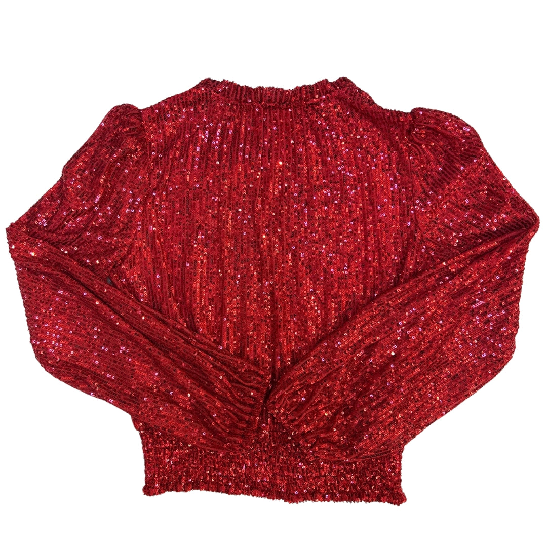 Tamara H Red Sequins Top