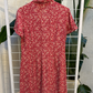 Eddie Bauer Pink Floral Printed Button Up Dress