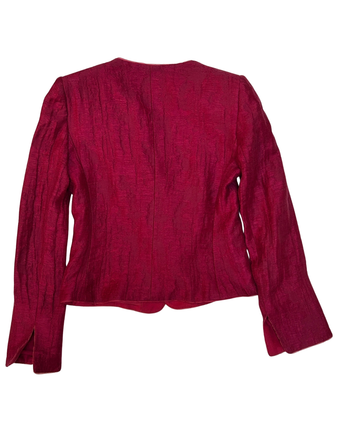 Armani Magenta Textured Cropped Blazer