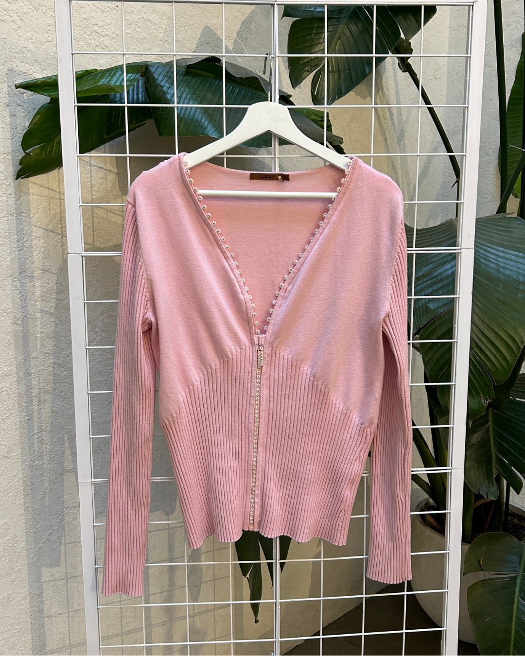 Belldini Baby Pink Rhinestone Sweater