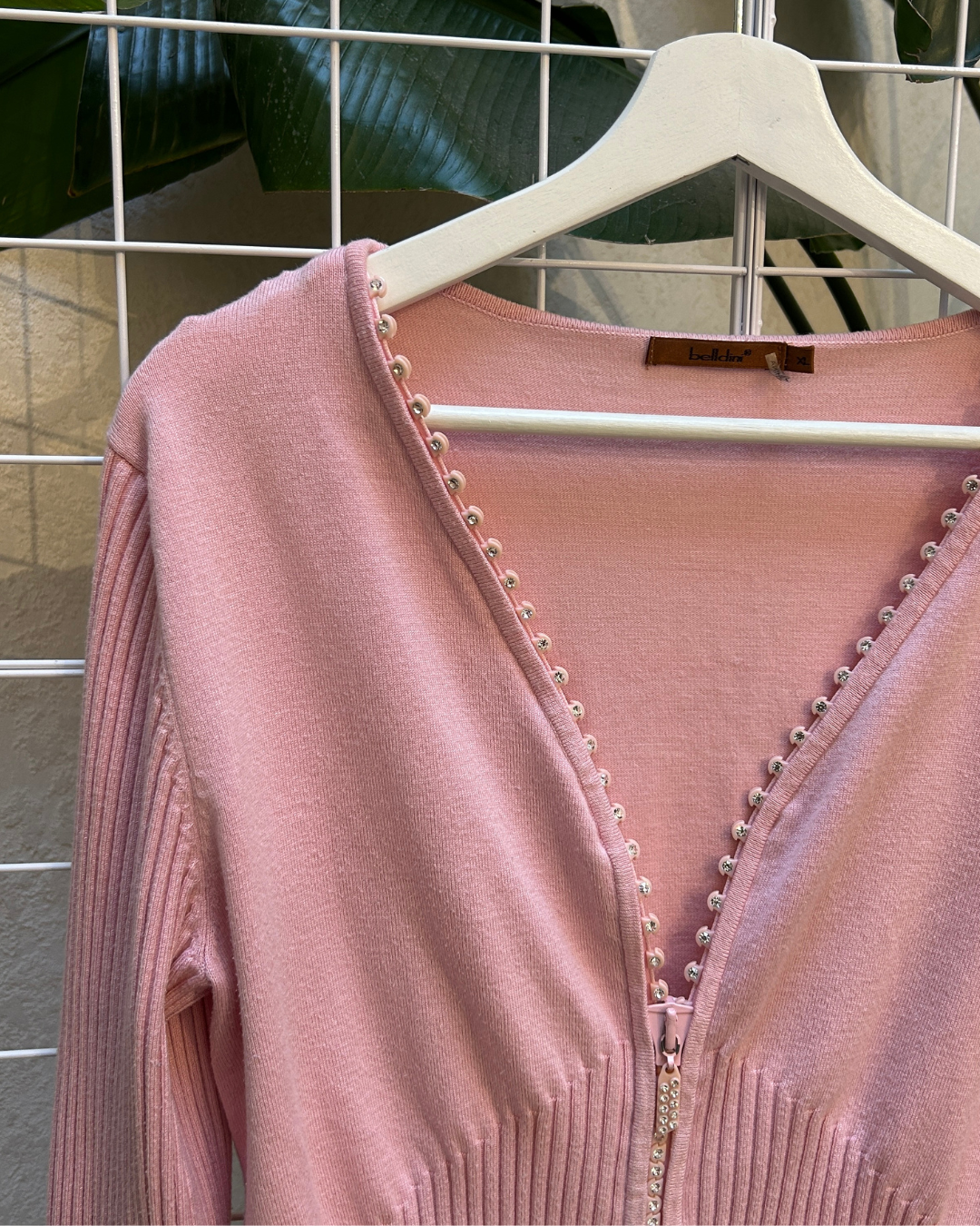 Belldini Baby Pink Rhinestone Sweater