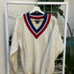 Christopher Rand Cream Cable Knit Sweater