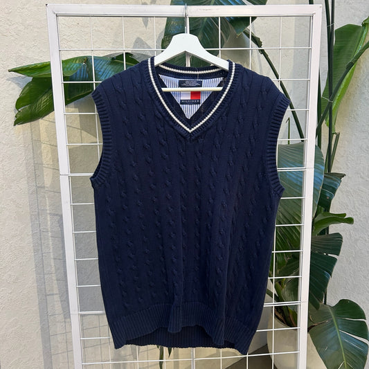 Tommy Hilfiger Navy Cable Knit Vest