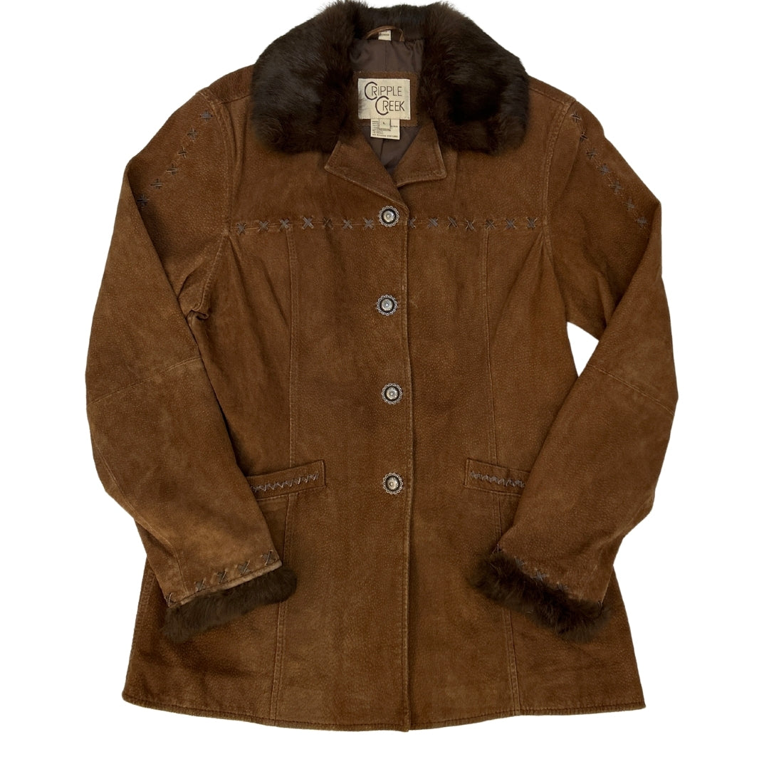 Cripple Creek Chocolate Brown Suede Coat