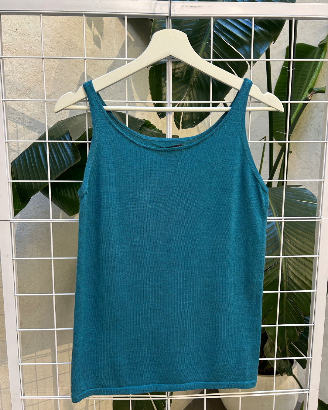 Eileen Fisher Teal Knit Tank