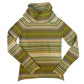 GAP Green Blue Brown Striped Turtleneck