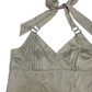 Le Chateau Beige Satin Halter Top