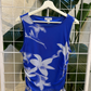 Calvin Klein Blue and White Floral Print Tank