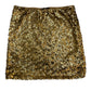 H&M Matte Gold Sequin Mini Skirt