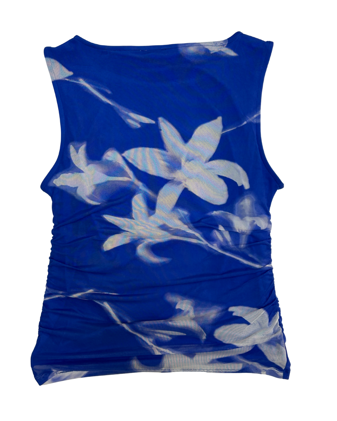 Calvin Klein Blue and White Floral Print Tank