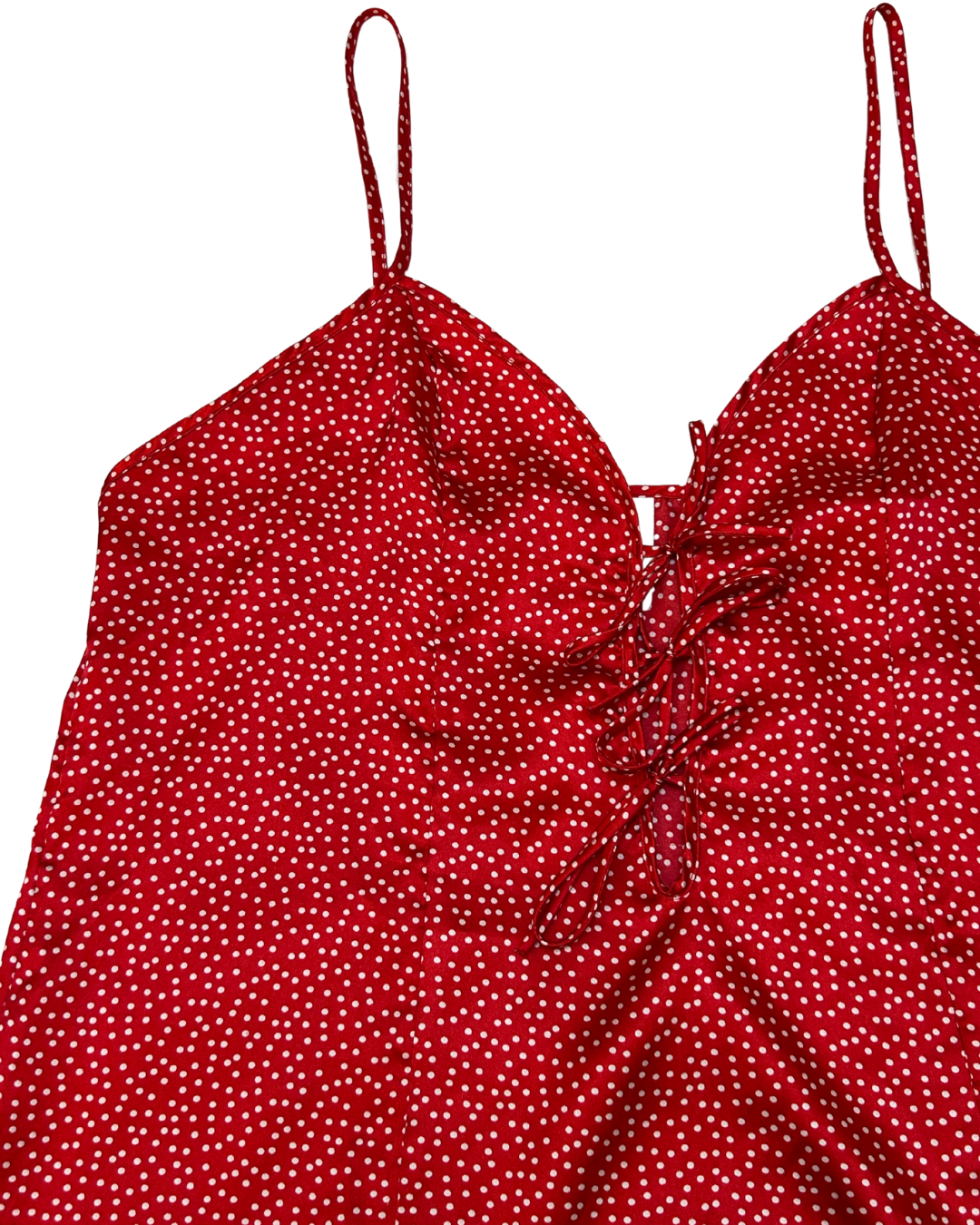 Victoria Stevens Red and White Polkadot Slip Dress