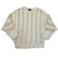 Zelle Studio Cream Mohair Striped Knitted Sweater