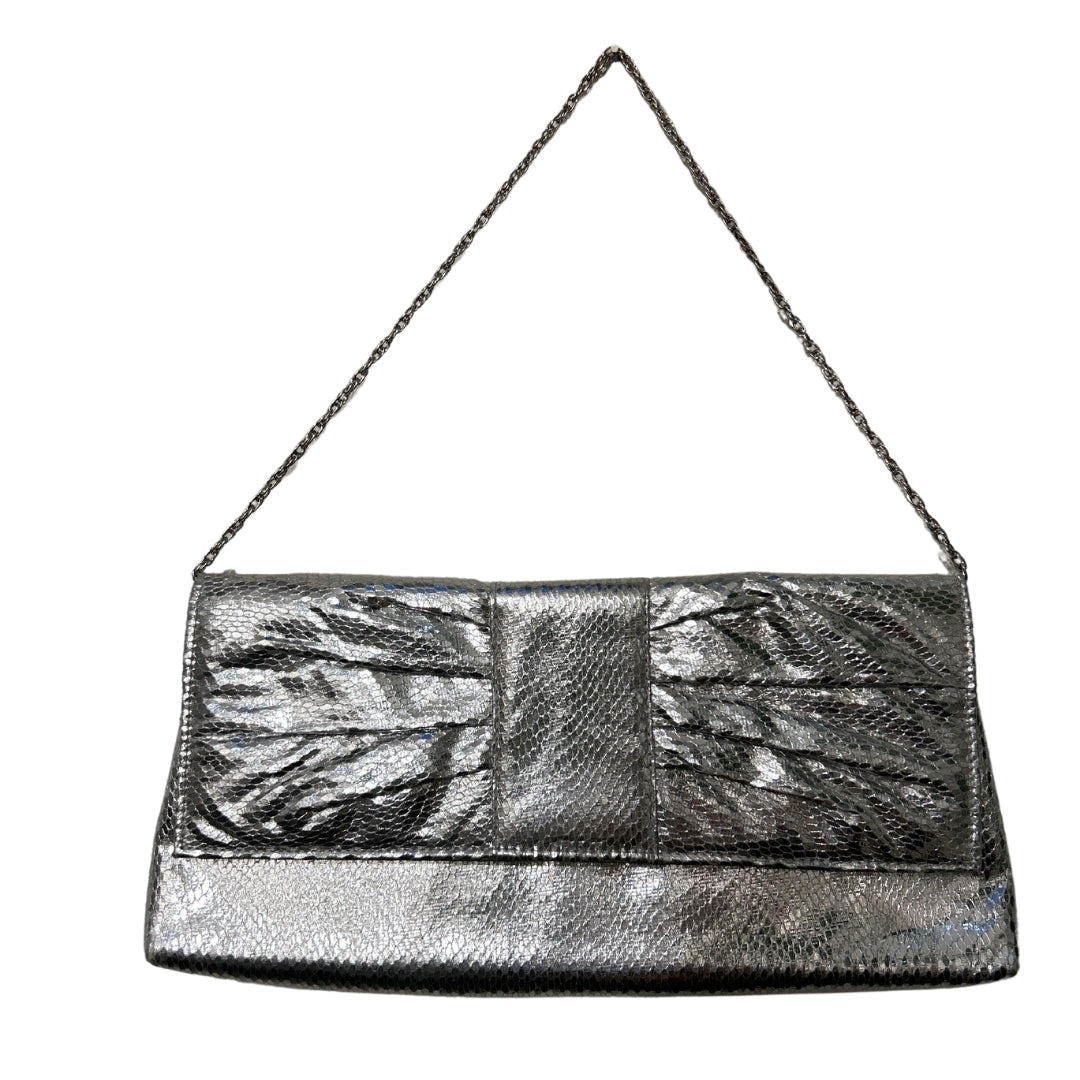 Guess Silver Snakeskin Clutch