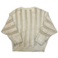 Zelle Studio Cream Mohair Striped Knitted Sweater