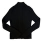 Theory Black Ribbed Zip Sweater