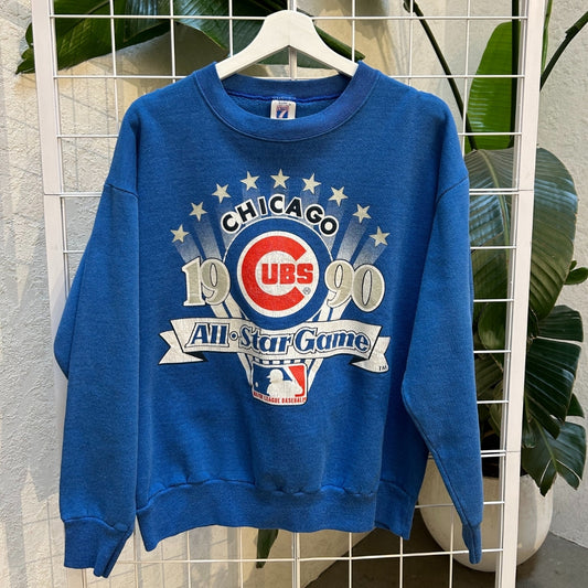 Chicago Cubs Blue 90s Crewneck