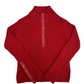 Mexx Red Ribbed Snap Mockneck