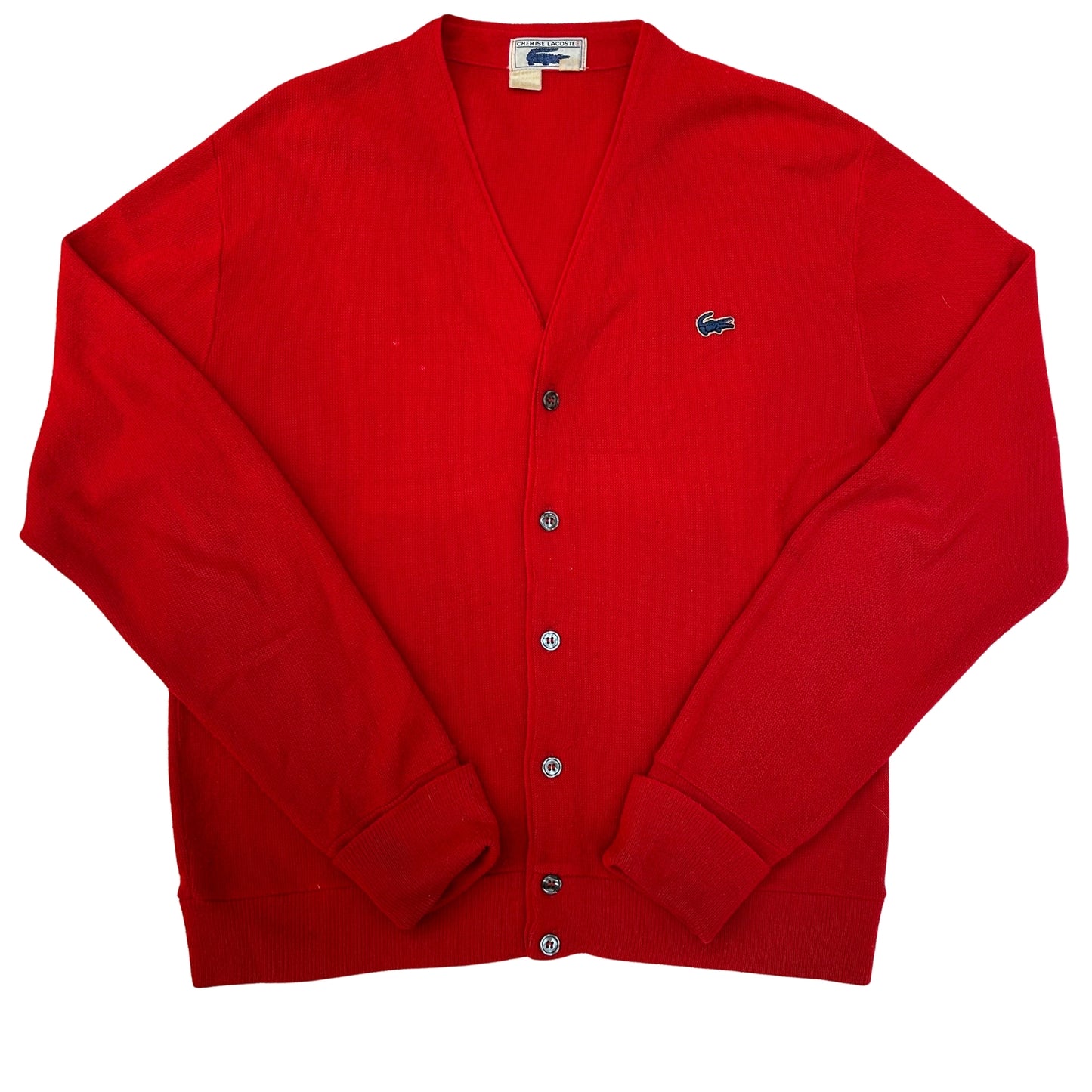 Vintage Lacoste Red Button Up Cardigan