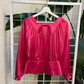 INC Fuchsia Satin Blouse