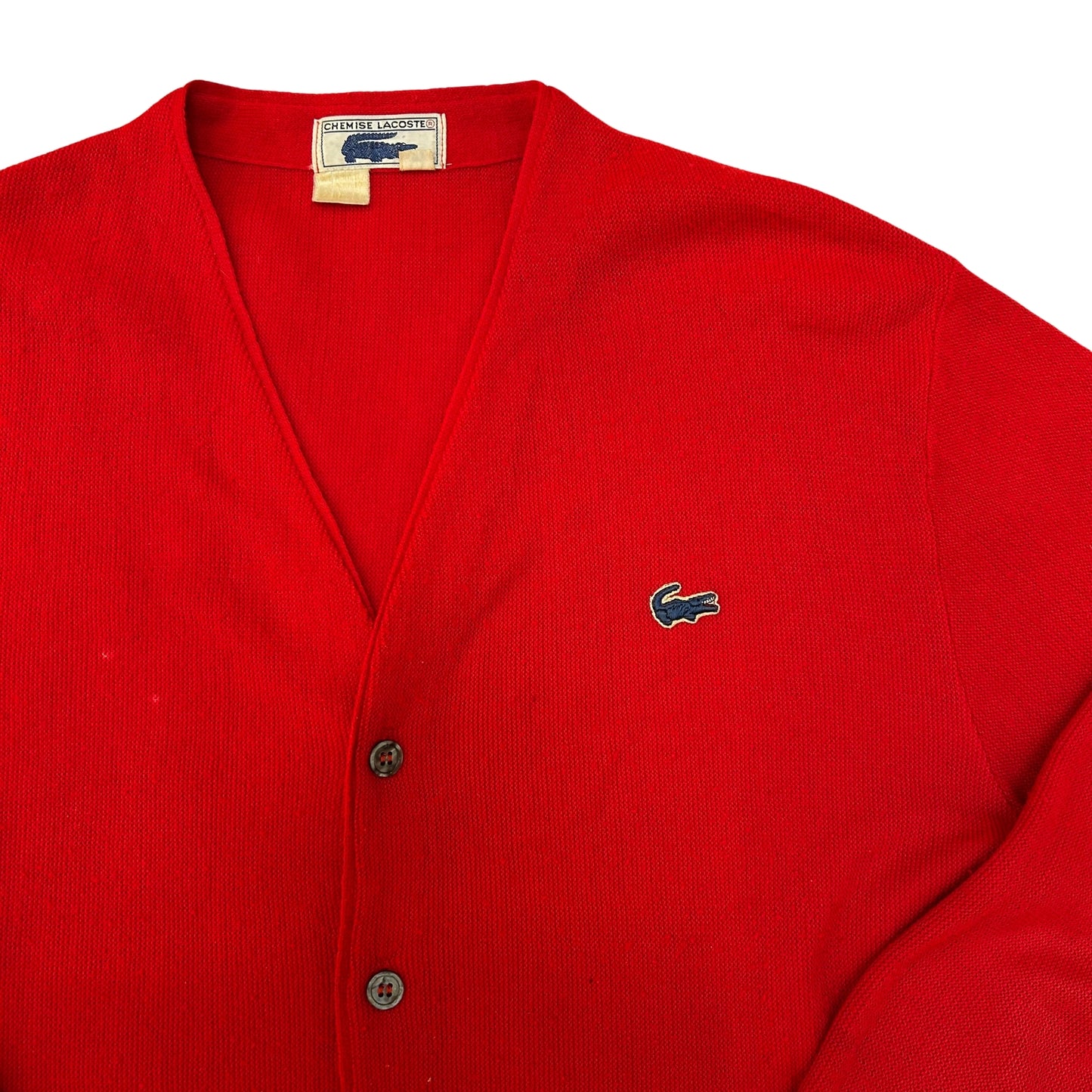 Vintage Lacoste Red Button Up Cardigan