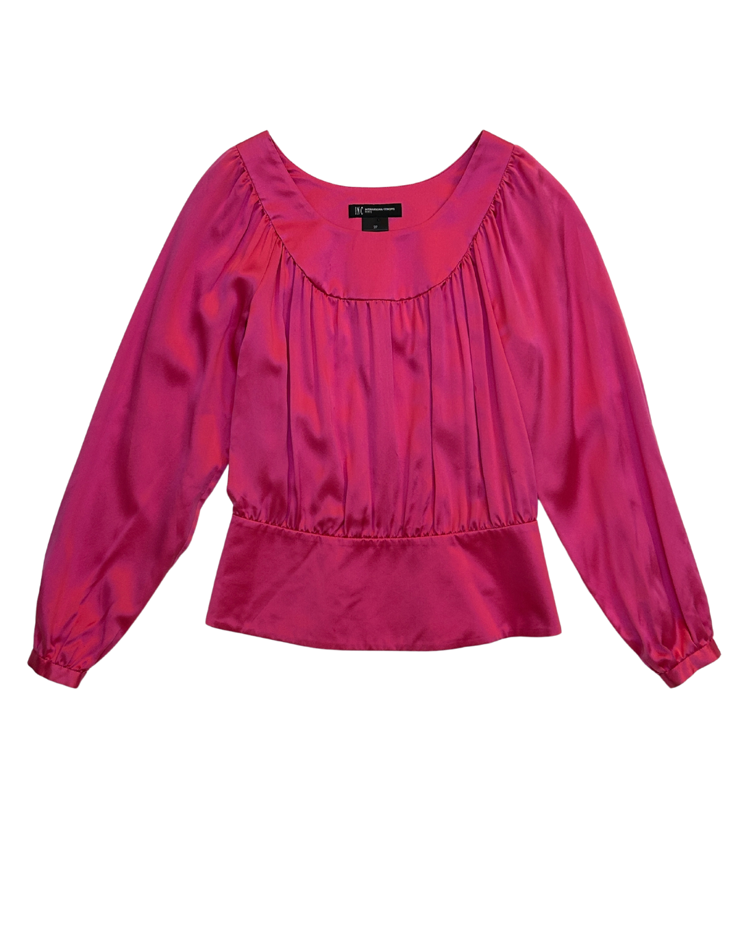 INC Fuchsia Satin Blouse