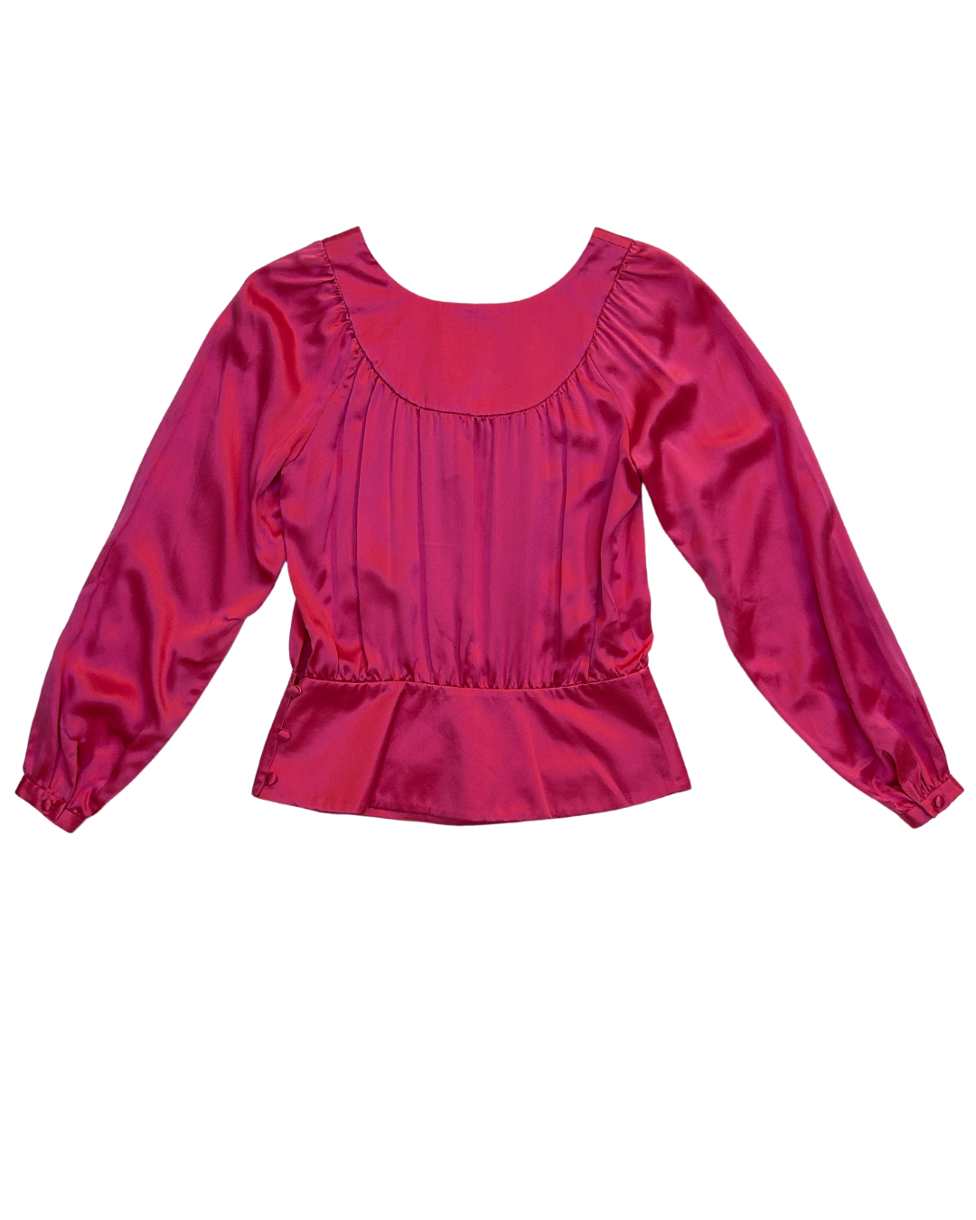 INC Fuchsia Satin Blouse