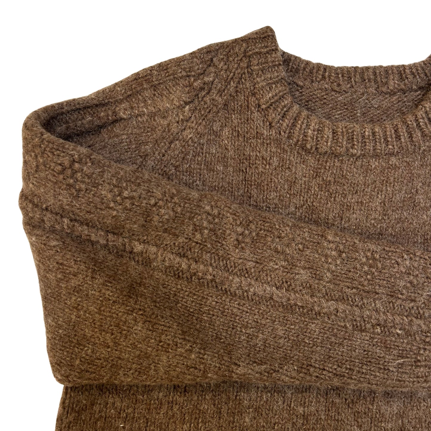 Homemade Knitted Brown Wool-ish Sweater