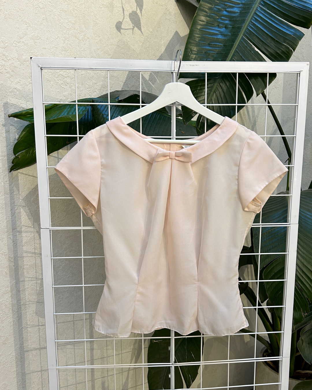 Malcolm Rowe Baby Pink Bow Top