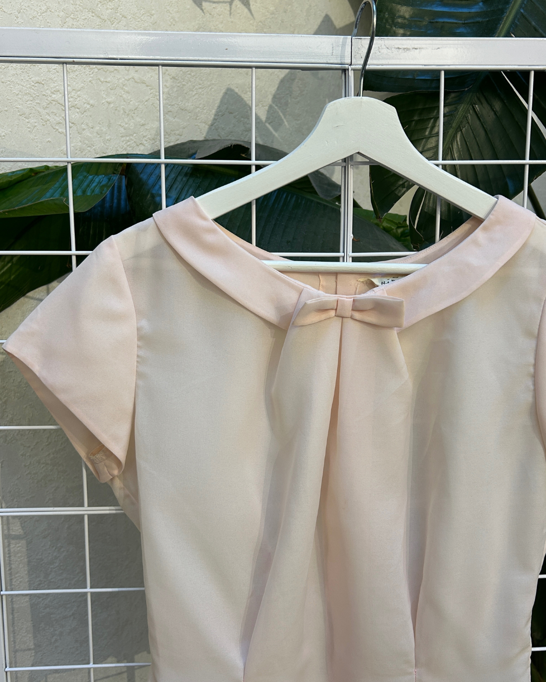 Malcolm Rowe Baby Pink Bow Top