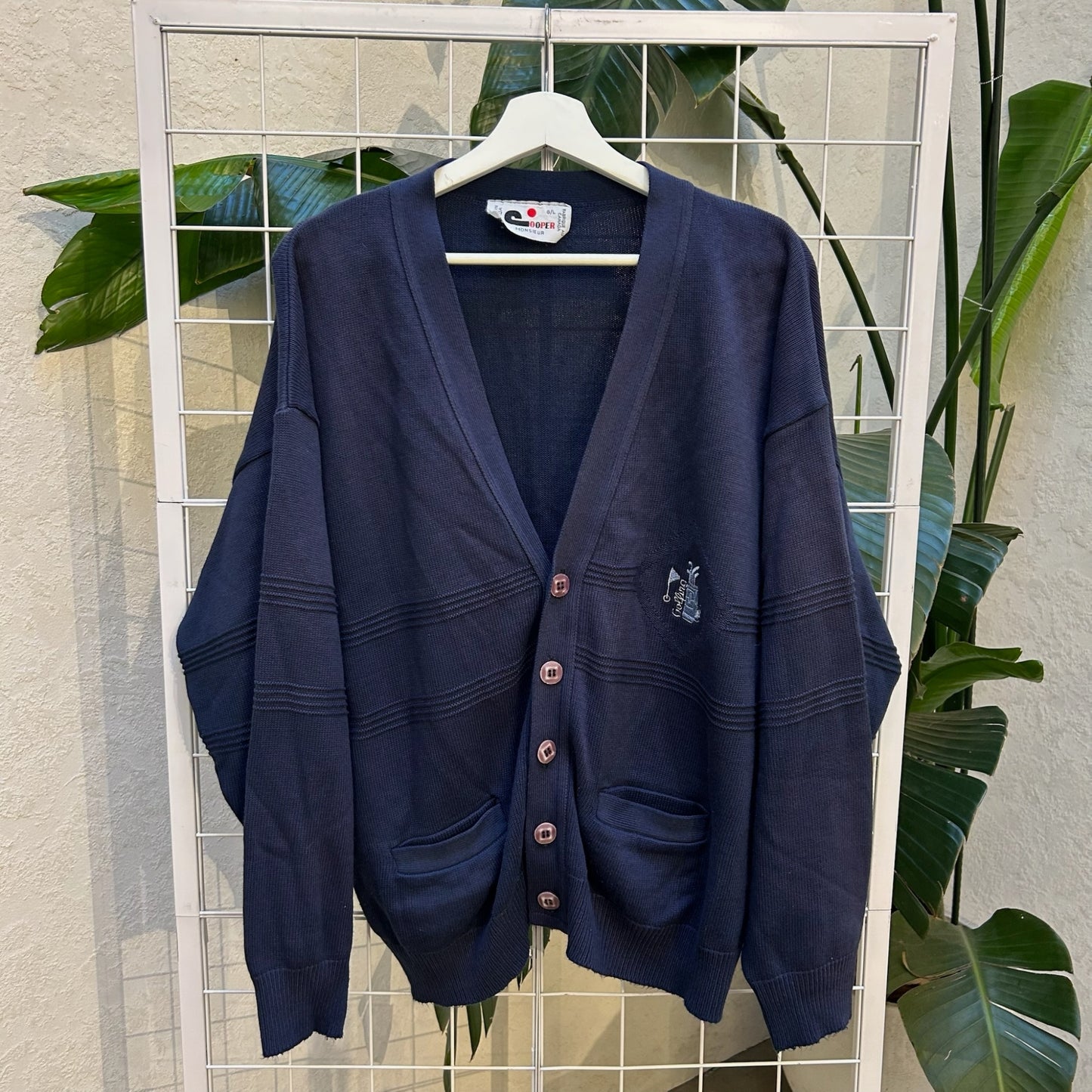 Cooper Golfing Navy Button Up Cardigan