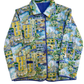 Vintage Blue and Cityscape Reversible Quilted Jacket