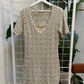 Linda Lundstrom Beige Lace Dress