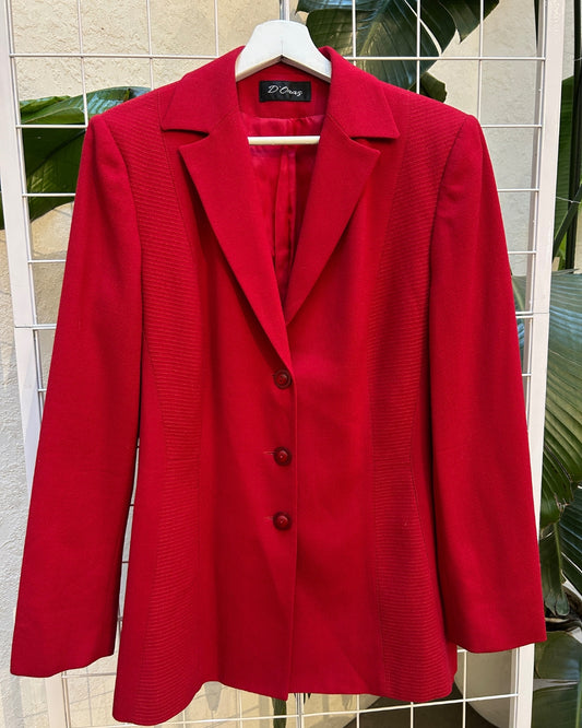 D'Oraz Red Tailored Blazer