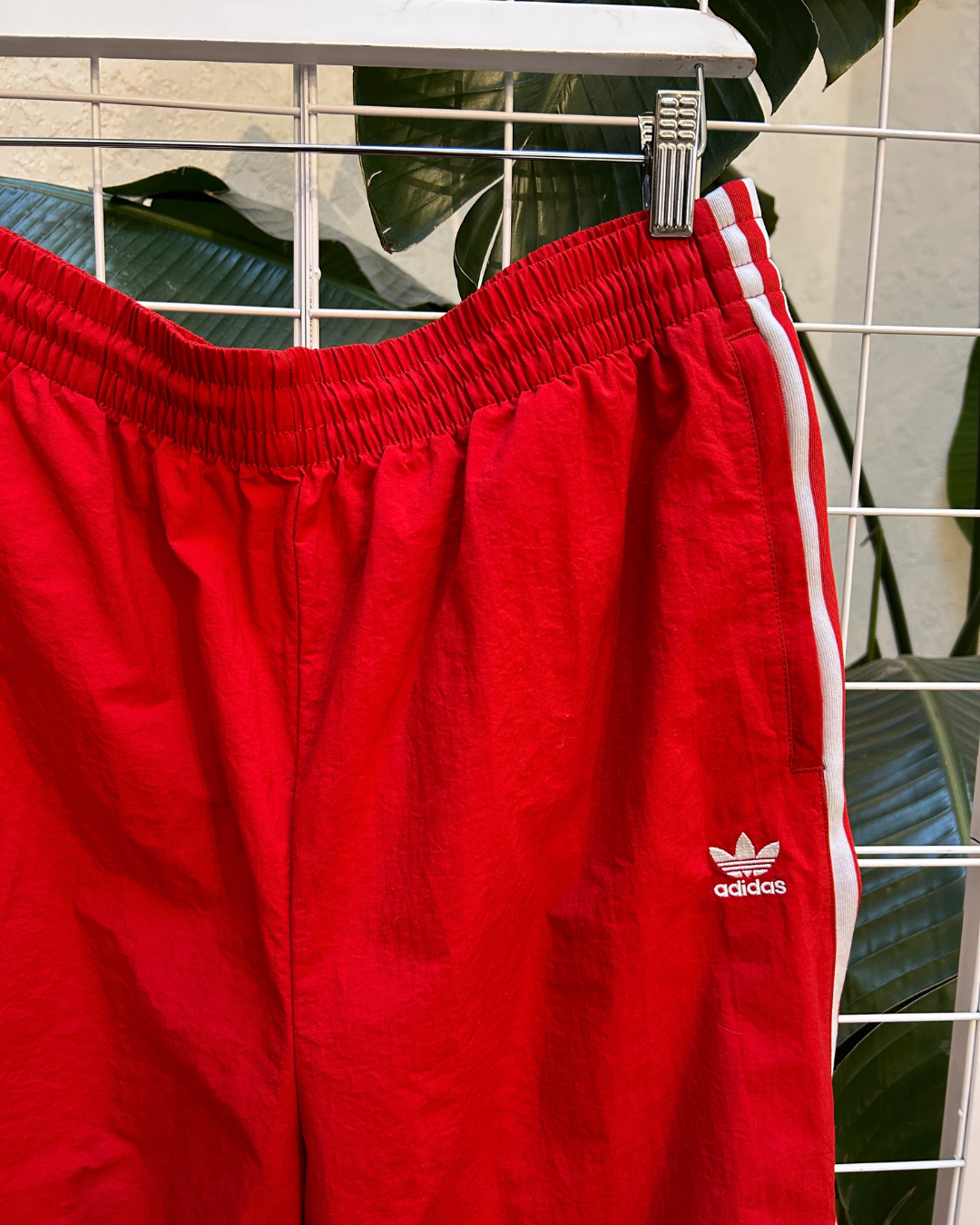 Adidas Red and White Track Pants