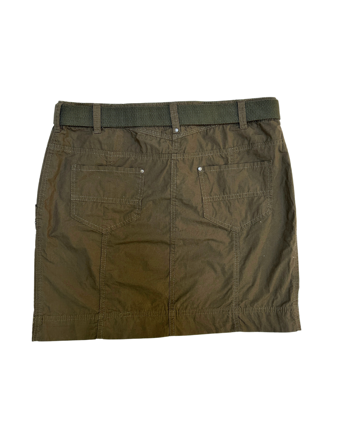 Dalia Collection Army Green Utility Mini Skirt